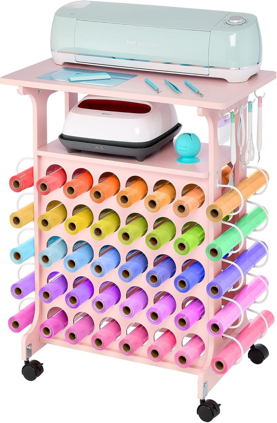 iVyne Vinyl Storage Cart (Pink)