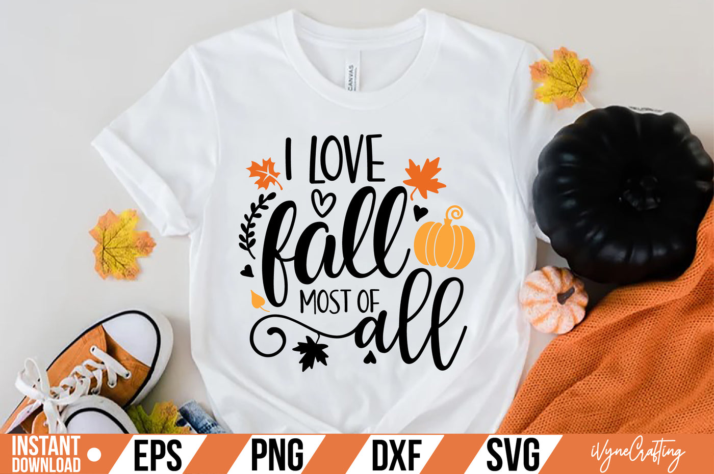 i love fall most of all  SVG Cut File