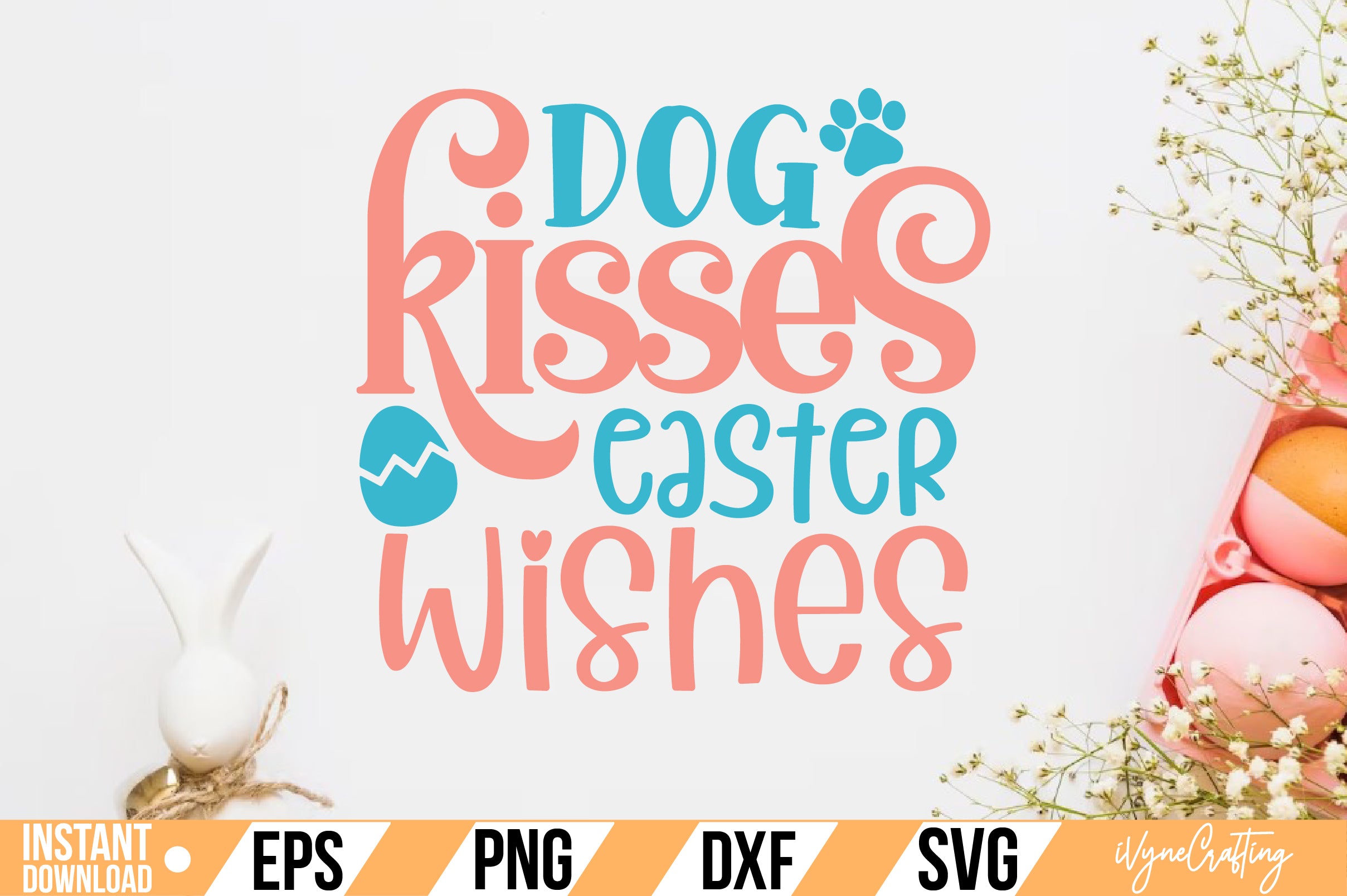 dog kisses easter wishes