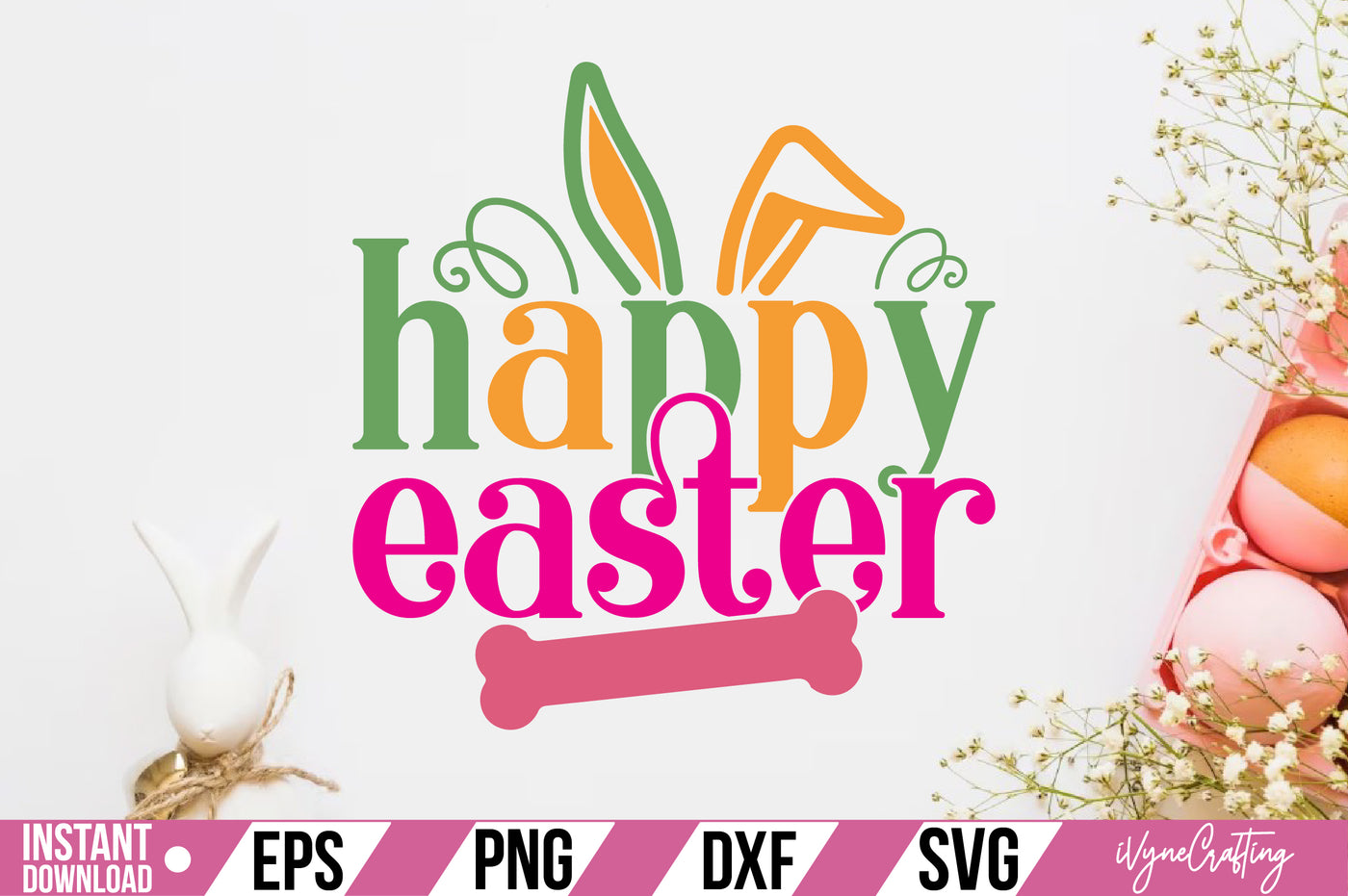 happy easter SVG Cut File