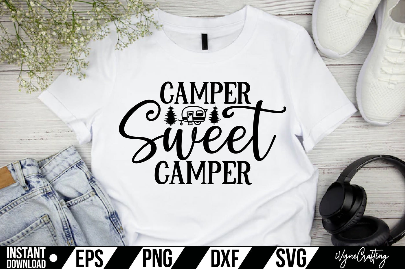 Camper sweet camper  SVG Cut File