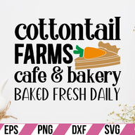 cottontail farms cafe & bakery baked fresh daily SVG Cut File