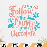 Follow the Bunny He Has Chocolate