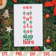 santa stop here SVG Cut File