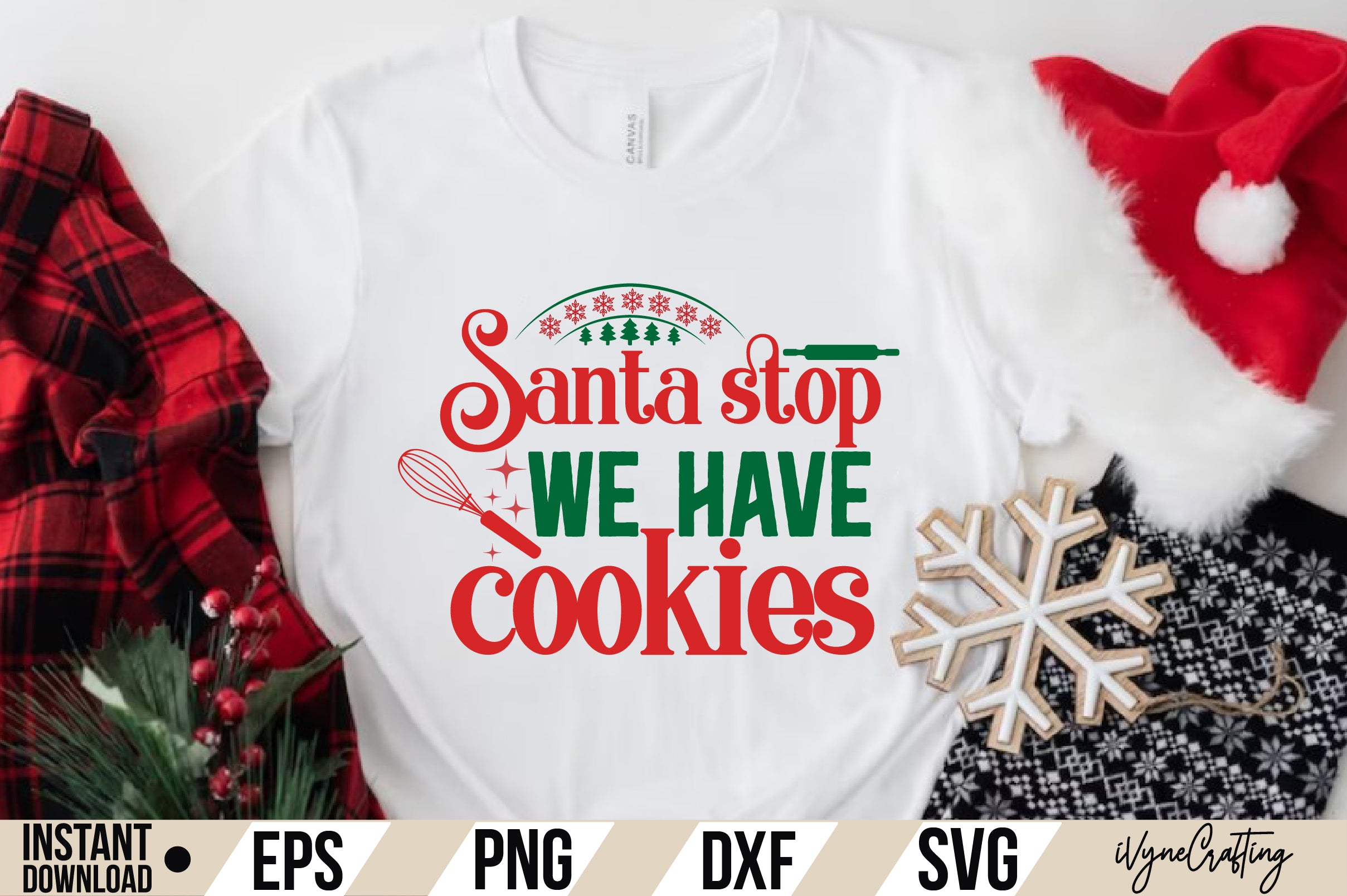 Santa stop we have cookies SVG Cut File