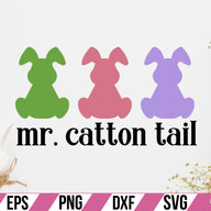 mr. catton tail SVG Cut File