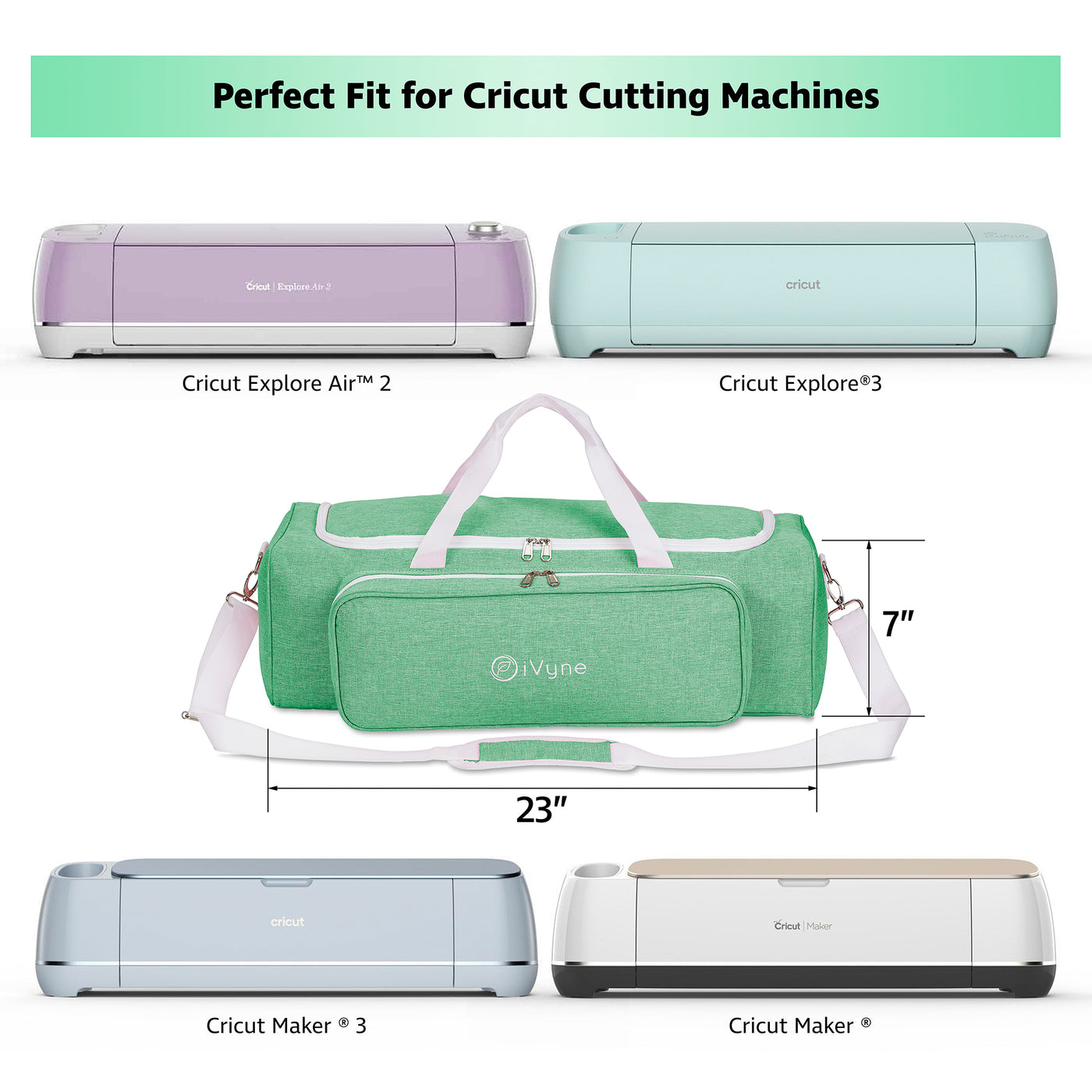 Protective Case for Cricut Joy Machine & Accessories Portable Storage Bag  Carrying Case(Green) 